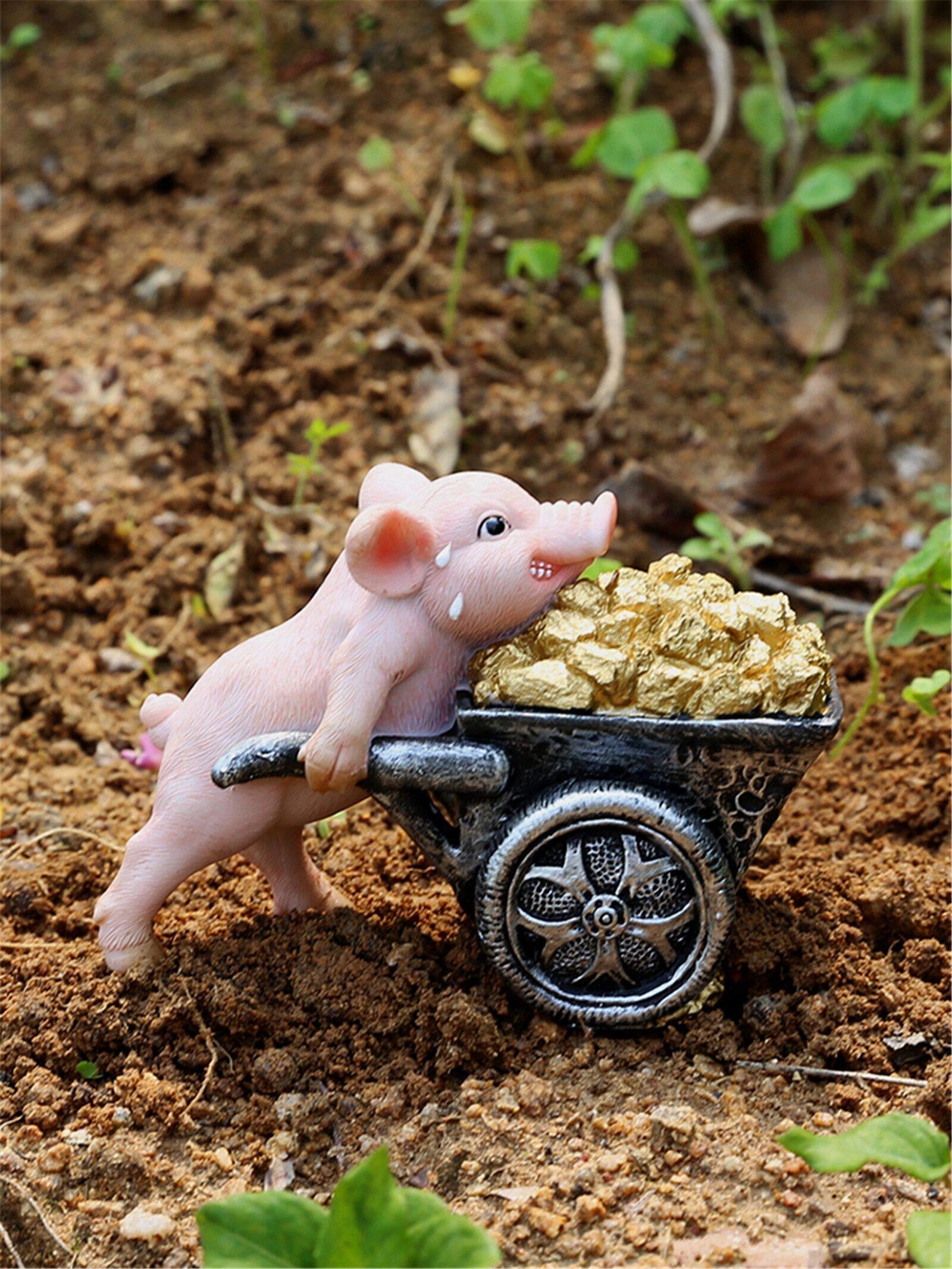 Amazon.co.jp: tonntyann 豚 置物 動物 マイクロ景観 樹脂オブジェ